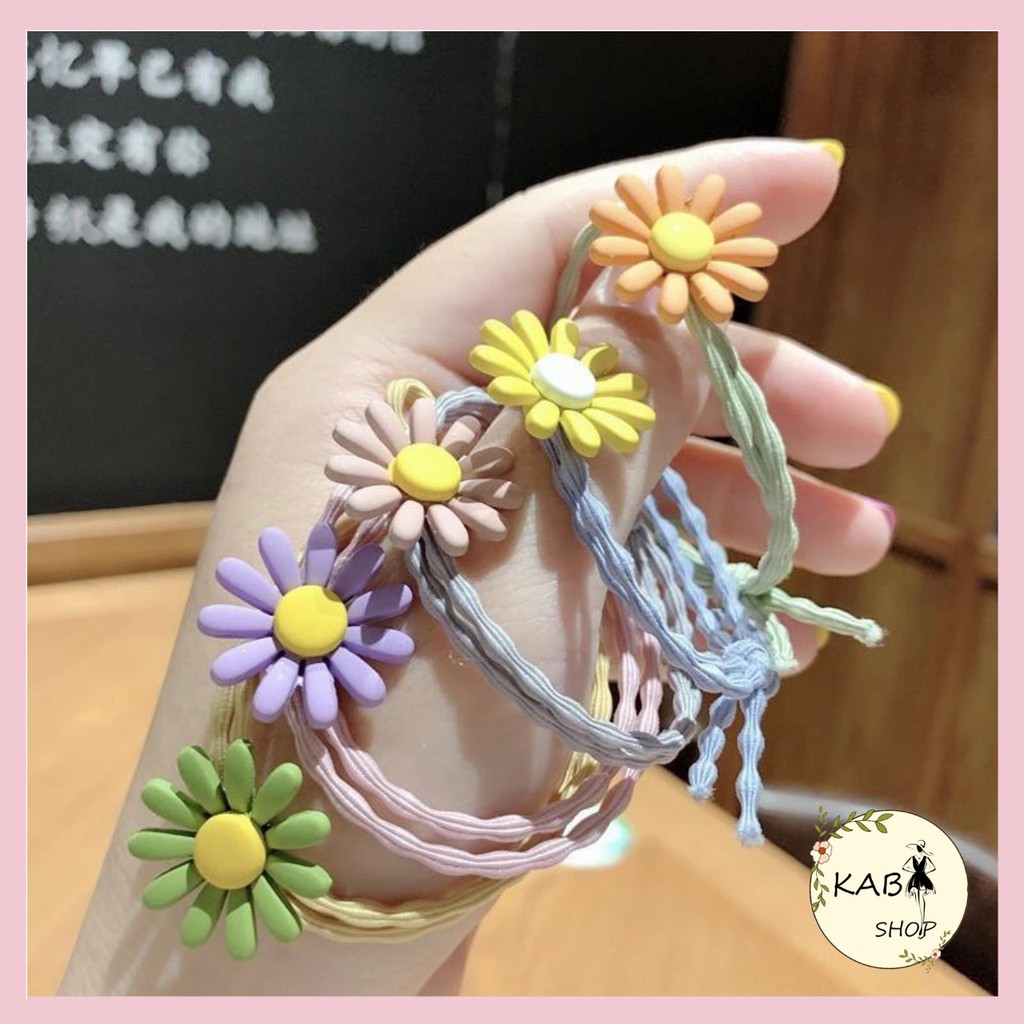 Dây buộc tóc hoa cúc đẹp đủ màu