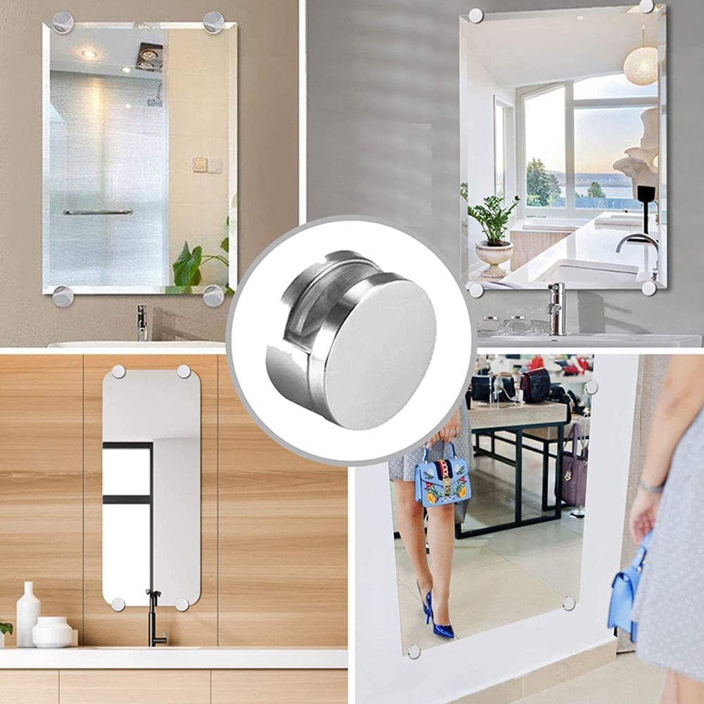 Bộ 4 Giá Đỡ Gương Kẹp Treo Tường Chất Lượng Cao 100%