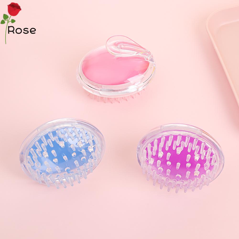 Lược silicon gội đầu mát xa da đầu nhiều màu tùy chọn tiện lợi