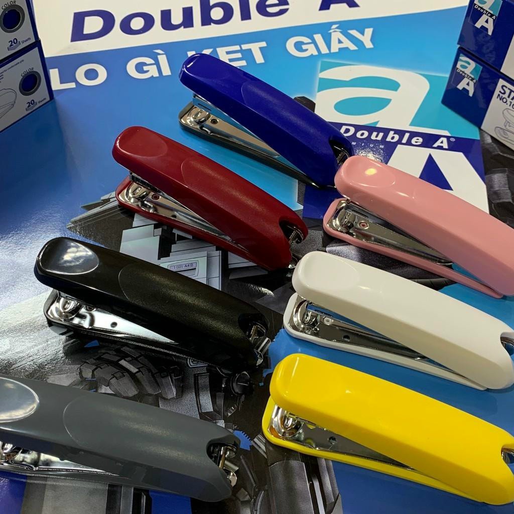 Máy Dập Ghim Double A Nhiều Màu,một lần có thể bấm được tới 15 tờ giấy (số lượng có thể thay đổi phụ thuộc vào chất liệu