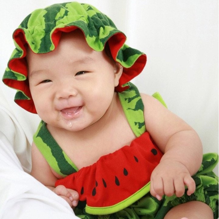 Freeship 99k TQ_Bộ Đồ Hình Trái Dưa Ngộ Nghĩnh Dành Cho Bé