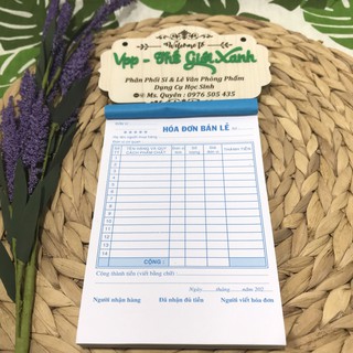Hóa đơn 1 liện giấy fo 100 tờ