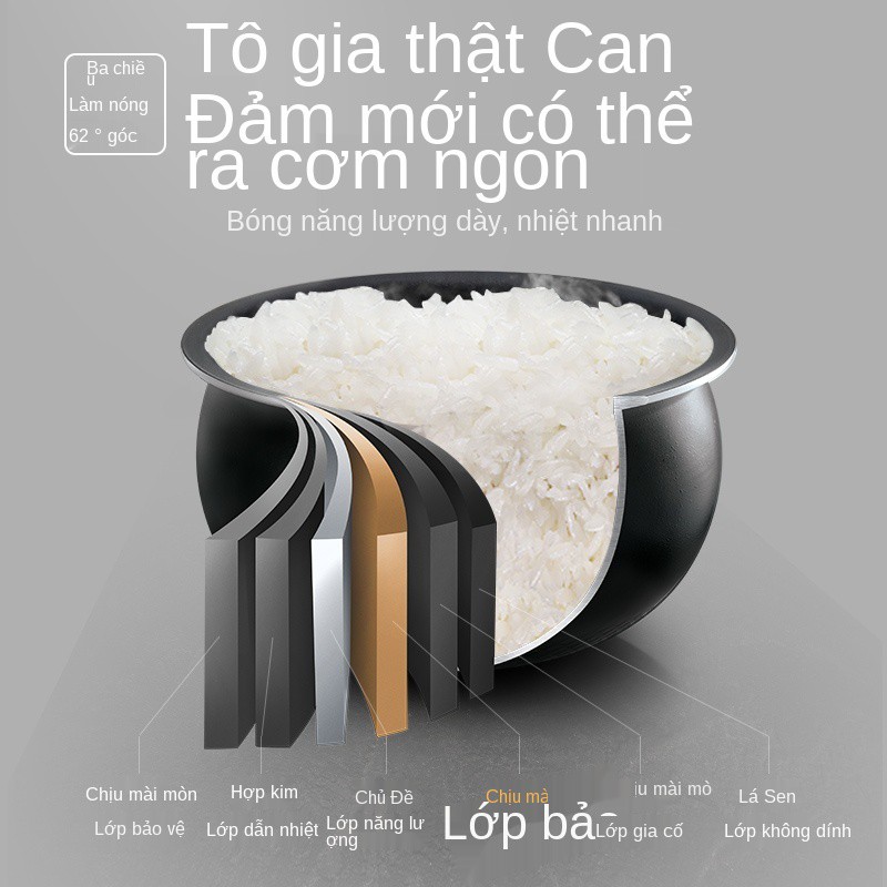 Nồi cơm điện Supor mini hộ gia đình nhỏ Ấm đun nước bóng thông minh 2L đơn đa năng 1-2-3 người