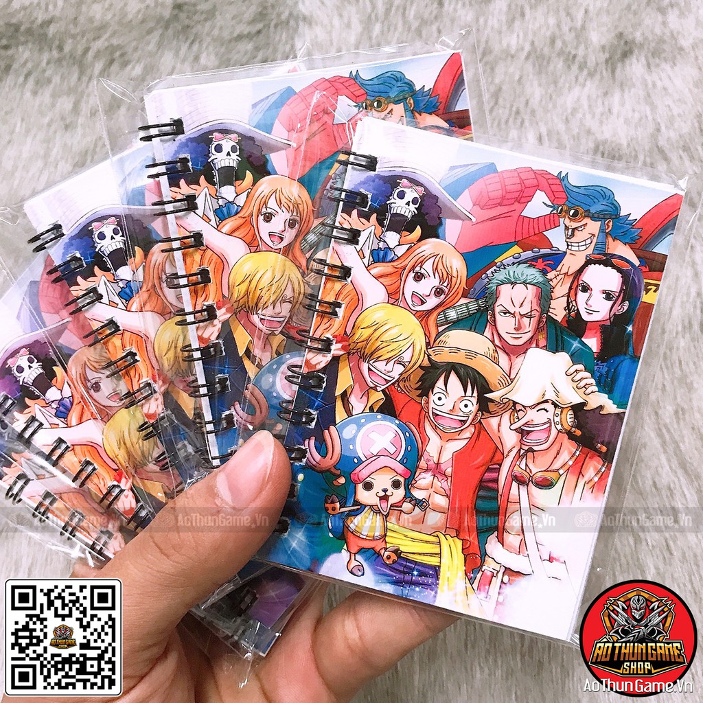 Sổ tay One Piece Nhóm Luffy Mũ Rơm, Zoro, Sanji, usopp, chopper, Nami, Robin, Franky, Brook (AoThunGameVn)