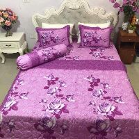 Set chăn ga gối trần bông poly 4 mónl