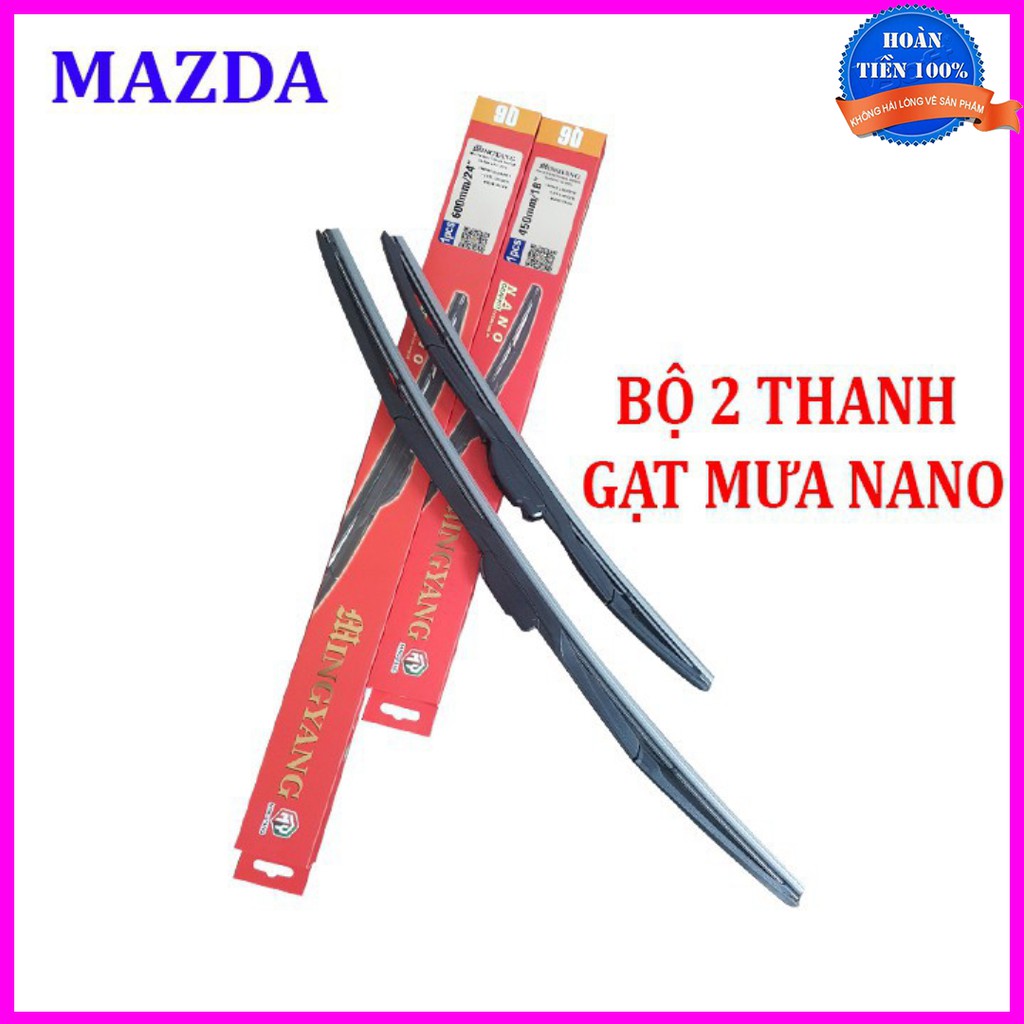 Bộ 2 thanh cần gạt mưa hãng xe Mazda: Mazda2-Mazda3-Mazda6-Mazda CX5-Mazda CX9-BT 50-Premacy - Công nghệ Đức