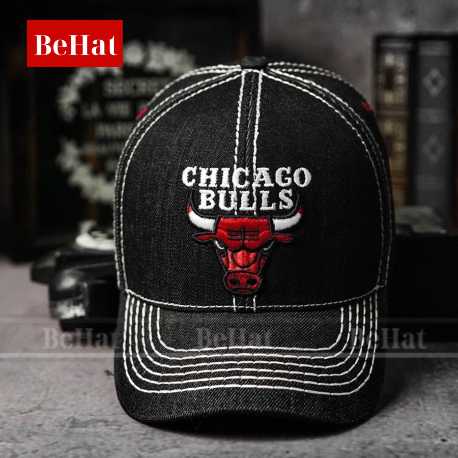 [HOT TREND] Nón Kết Nam Chicago Bull, Chất Liệu Jean Dày, Đầy Đủ Tem