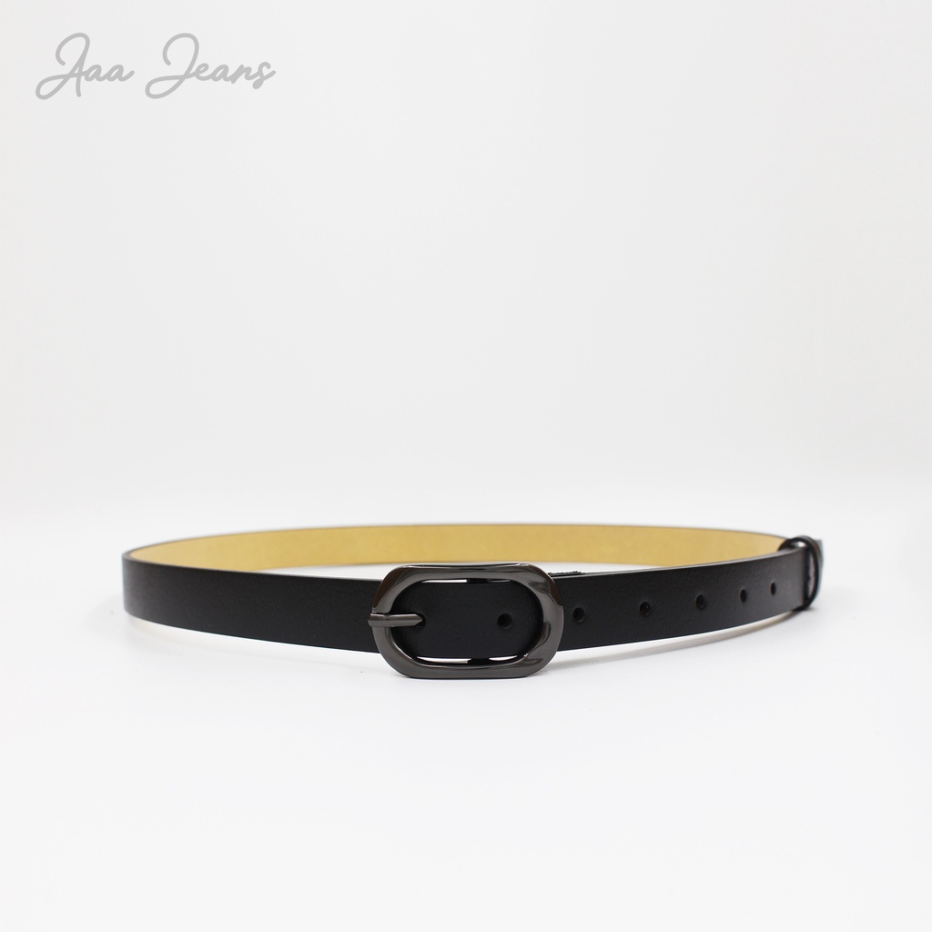 Thắt Lưng Da Nữ Mặt Elip Bản Nhỏ 2.3cm Aaa Jeans