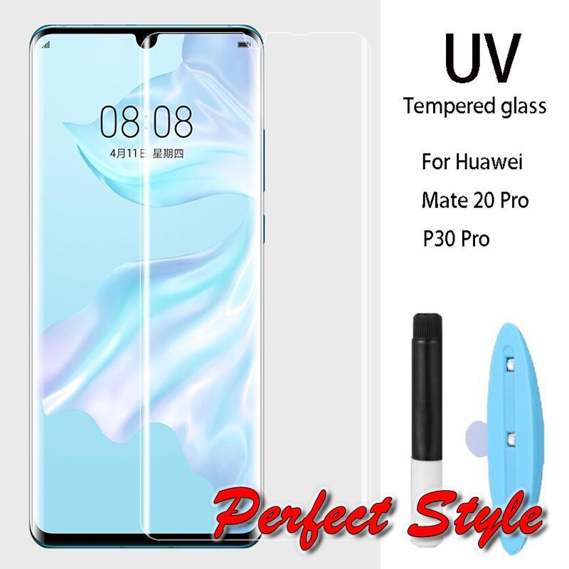 Cường lực UV Full màn cong cho Huawei Mate 20 Pro Mate 30 40 pro Huawei P30 Pro P40 pro plus +