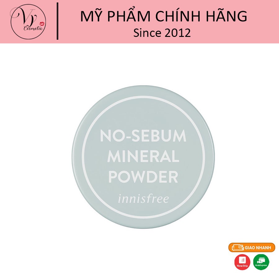 [MỚI 2021] Phấn phủ kiềm dầu dạng bột innisfree No Sebum Mineral Powder 5g