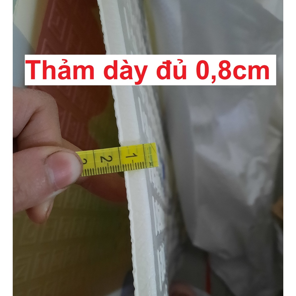 Thảm Xốp XPE Cho Bé Gấp Gọn Tấm Lót Trải Sàn 2 Mặt Chống Thấm Chống Trơn Trượt Hàn Quốc Phủ Silicon 1m8 x 2m