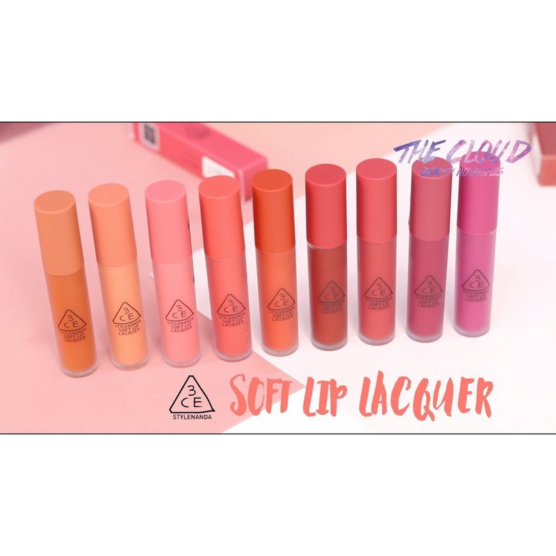 Son 3CE Kem Soft Lip Lacquer Shawty (Hồng Tươi)