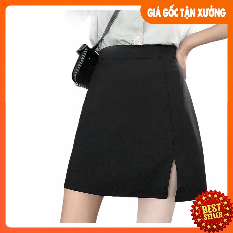 Chân váy a ngắn xẻ trước, có quần trong chống lộ