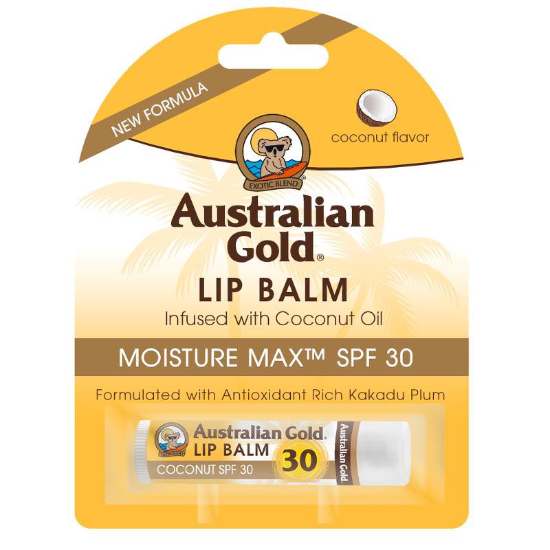 [Bill Mỹ] Son dưỡng môi chống nắng AUSTRALIAN GOLD SPF 30 LIP BALM BLISTER - COCONUT 0.15OZ