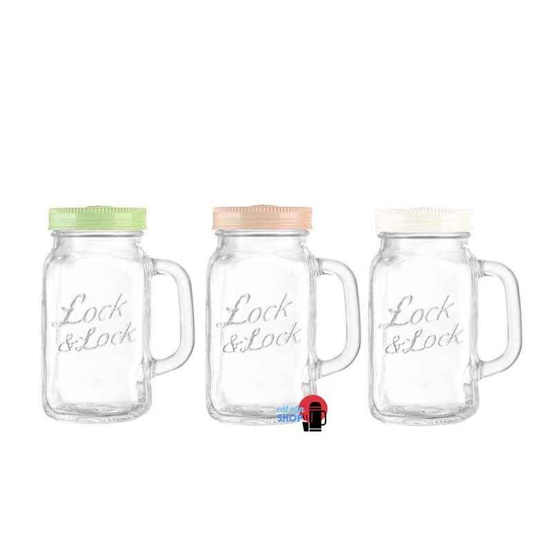 Ly thủy tinh nắp nhựa có tay cầm Lock&Lock Glass Jar dung tích 630ml LLG002