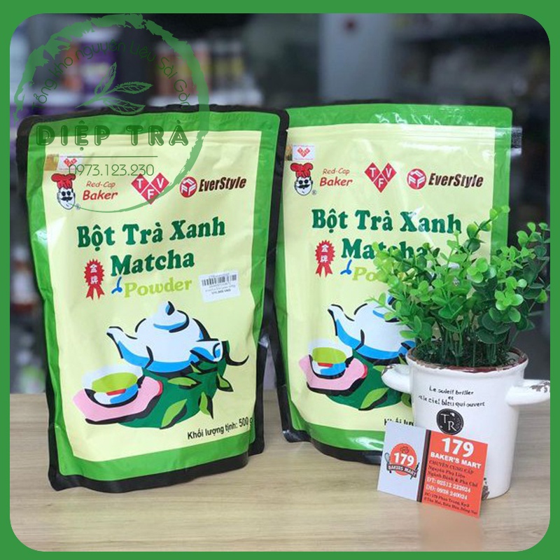 Bột Trà Xanh Matcha Đài Loan Everstyle  mẫu mới 500g