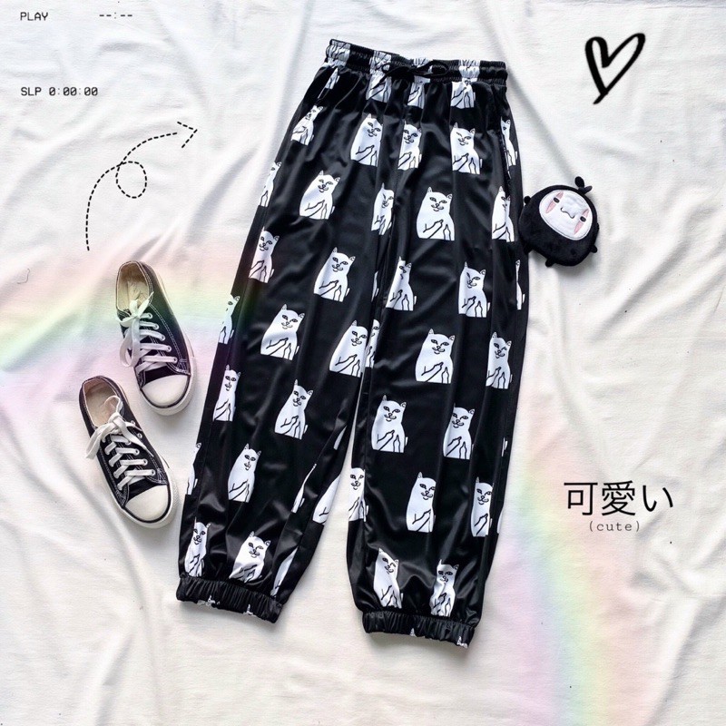 [Mã FATHANG5 giảm 10K đơn 50K] QUẦN JOGGER CARTOON PANT UNISEX, QUẦN HOẠT HÌNH CARTOON DÀI ỐNG RỘNG LƯNG THUN BO LAI