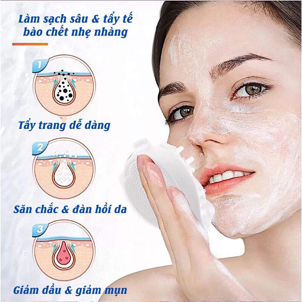 Máy rửa mặt kết hợp lược gội massage đầu MIANZ - BH 6 tháng