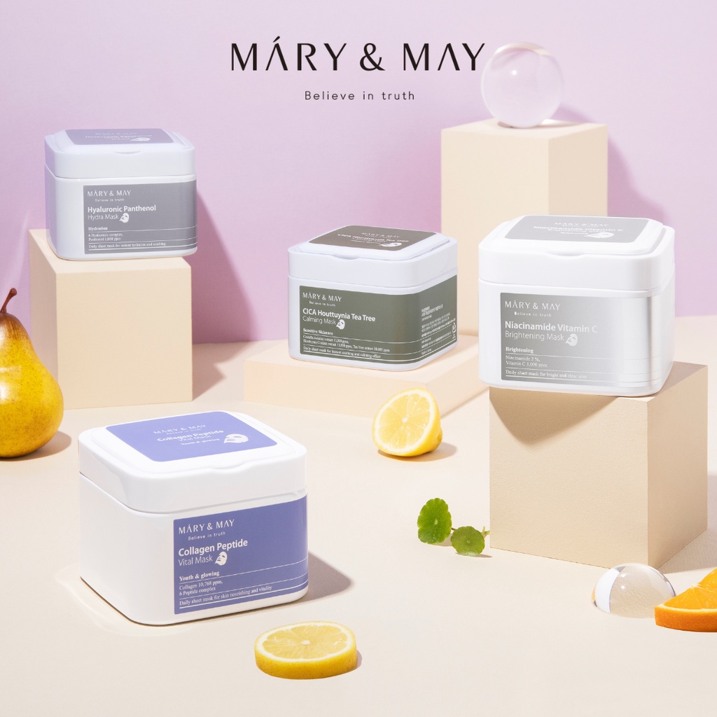 Mặt Nạ Giấy Dưỡng Ẩm Mary&May Hyaluronic Panthenol Hydra Mask