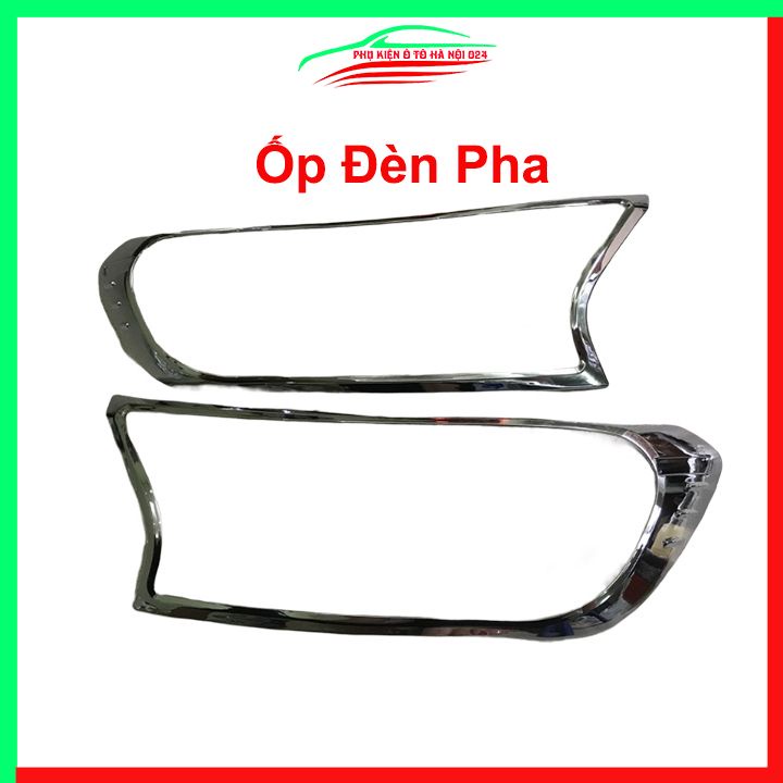 Ốp viền đèn pha hậu mạ crom Everest 2016-2022 chống trầy trang trí bảo vệ xe