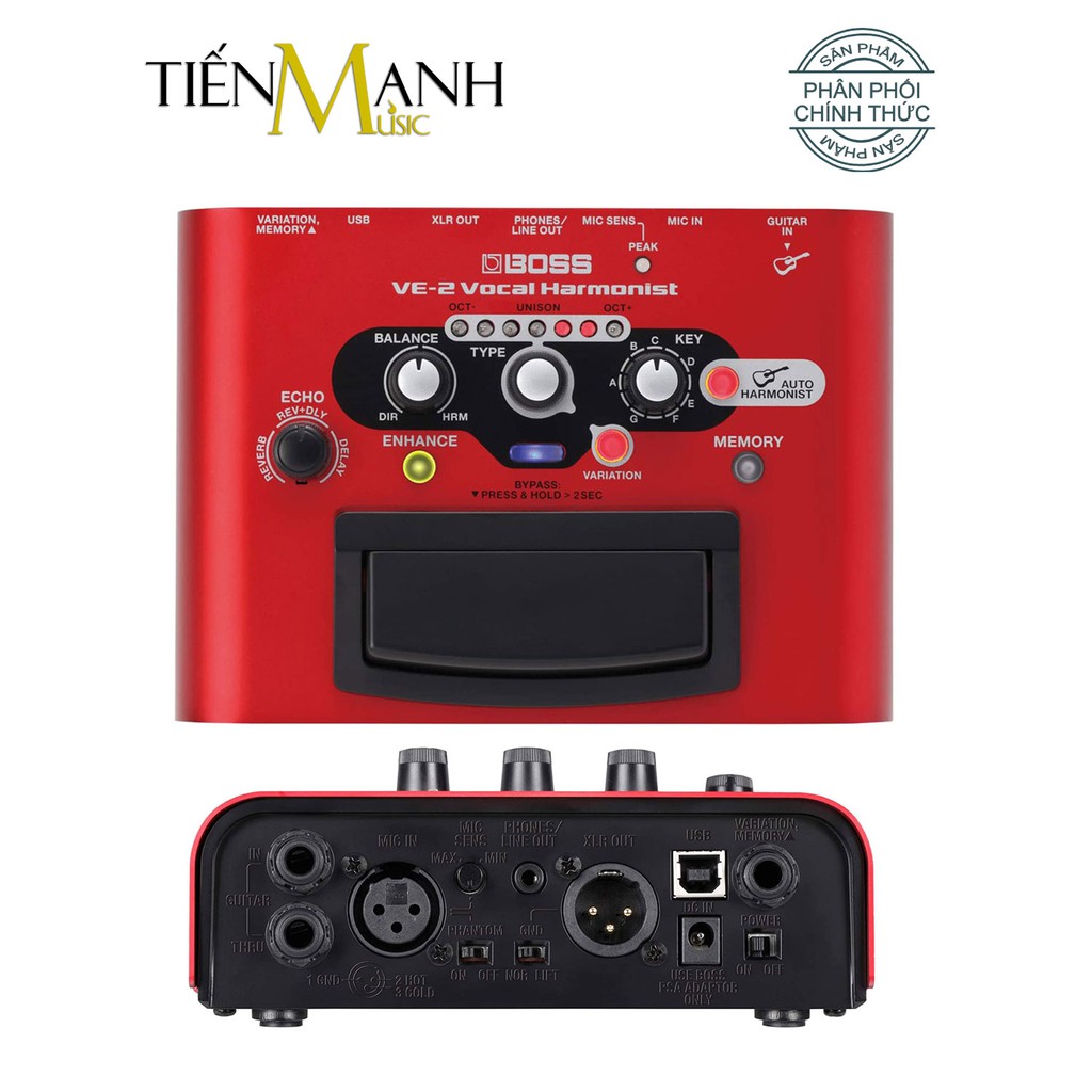 Boss VE-2 Vocal Harmonist Stompbox Tạo tiếng Bè, Vang vọng và chỉnh Tone, Giọng cho Ca sỹ Bàn đạp Phơ Guitar VE2 Singer