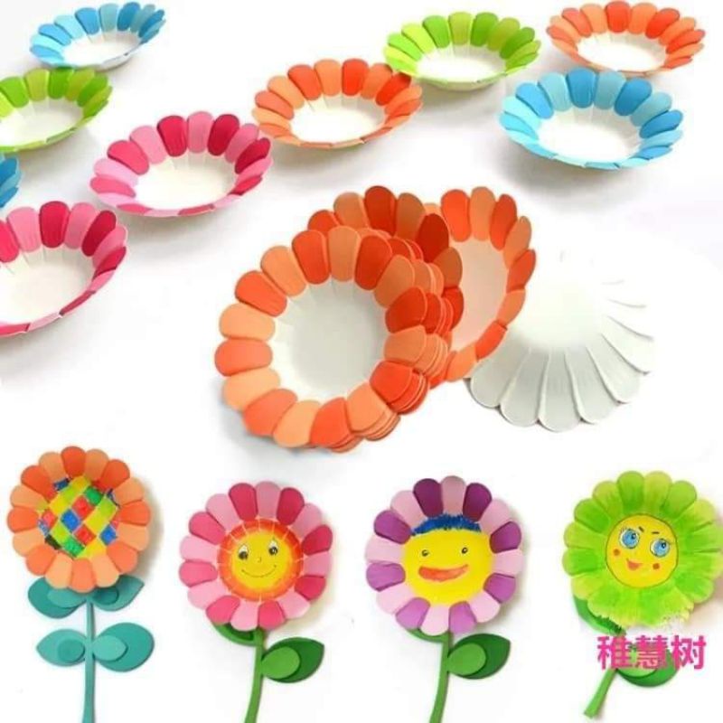 Đĩa hoa giấy trang trí