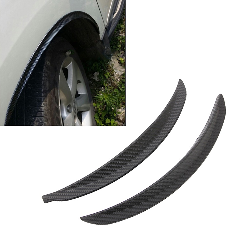 FENDER Set 2 Phụ Kiện Trang Trí Thân Xe Hơi Chất Liệu Sợi Carbon 25cm