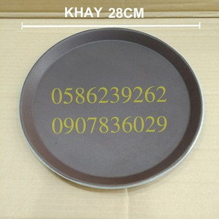 Khay tròn phục vụ chống trượt tiện lợi 28cm