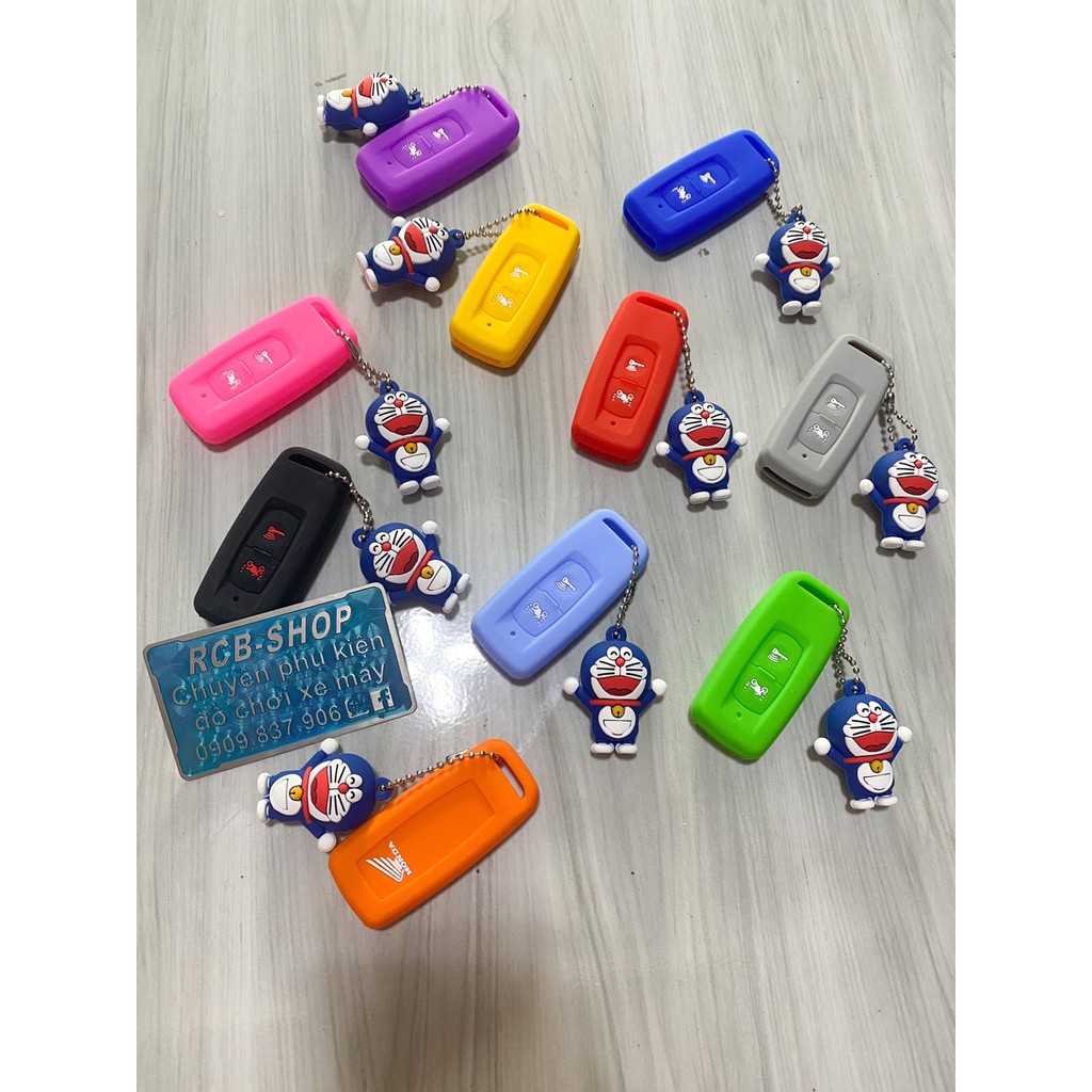 Bao chìa khoá smartkey vision 2021 kèm móc treo Doremon