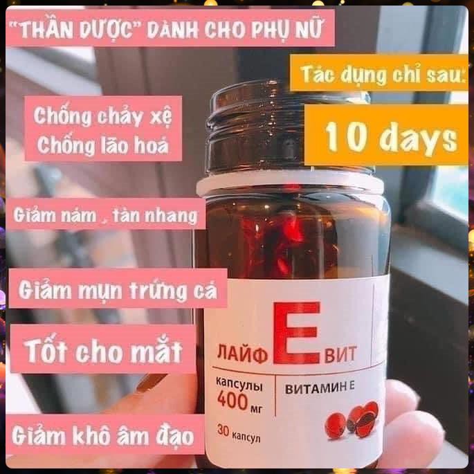 [SÁNG DA-MỜ NÁM] VITAMIN E ĐỎ NGA 400MG SANOFI - CHUẨN AUTH- TỐT GẤP 5 LẦN VITAMIN E THƯỜNG | BigBuy360 - bigbuy360.vn