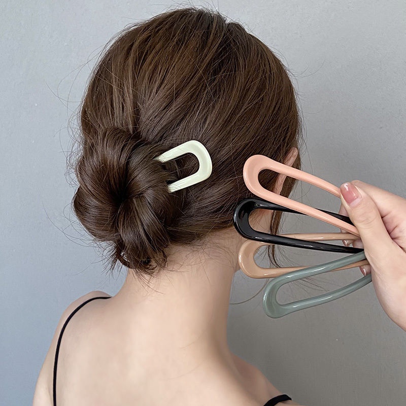 Kẹp Tóc Hình Chữ U Thiết Kế Đơn Giản Hiện Đại Lưng