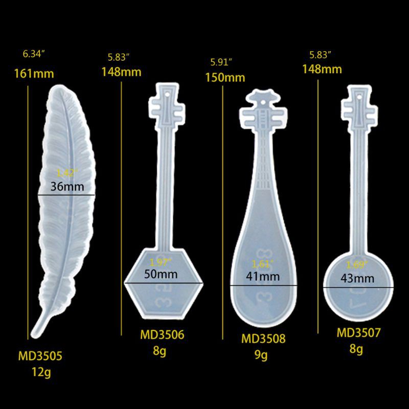 Khuôn Silicone Hình Chữ Nhật Làm Thanh Đánh Dấu Sách