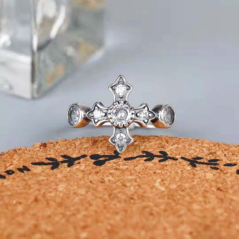 Nhẫn Hở Đính Đá Zircon Cổ Điển Cá Tính Cho Bạn Gái