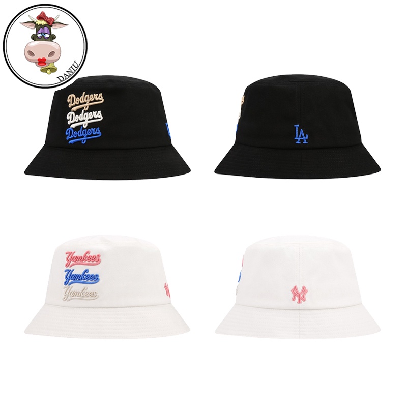 Hàng có sẵn MLB Nón ngư dân rộng vành in chữ NY mới phiên bản Hàn Quốc 32CPH hàng có sẵn cho nam và nữ