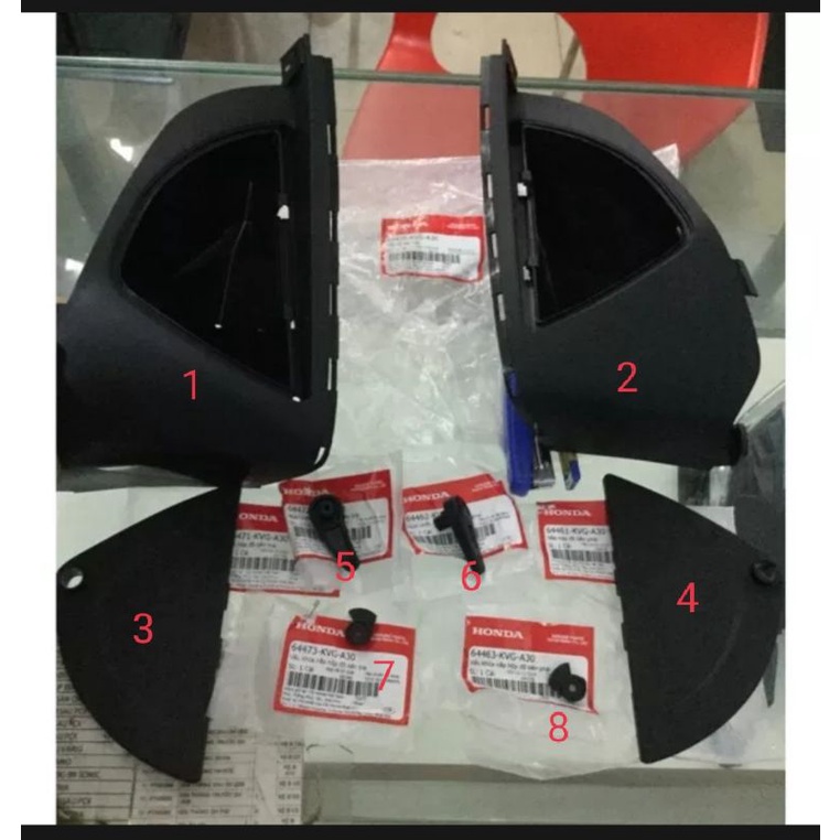 Bộ hộp đồ gác chân em bé Air Blade 110 FI 2010