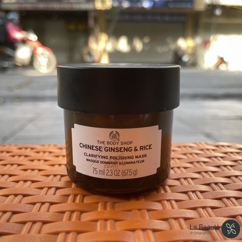 Mặt Nạ Tẩy Da Chết Làm Sáng Da - The Body Shop Chinese Ginseng &amp; Rice Clarifying Polishing Mask [75ml/15ml]