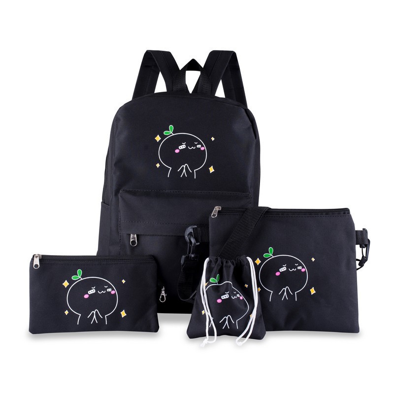 Bộ 4 món balo vải ,balo nữ,baloteen,balo đi học,balo hot,balo xinh,balo đa năng,balo da,balo kuteBal