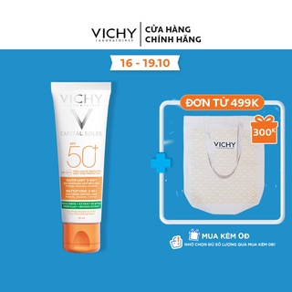 Kem Chống Nắng Chống Tia UVA + UVB Chống Ô Nhiễm Và Bụi Mịn Hằng Ngày Vichy Spf50+ Capital Soleil Mattifying 3 in 1 50ml