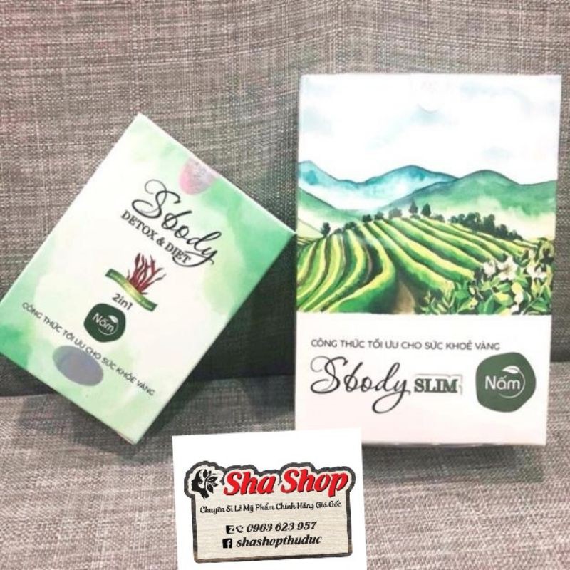 Giảm cân Nấm Sbody Slim + tặng 1 hộp Detox Diet (Chính hãng 100%)