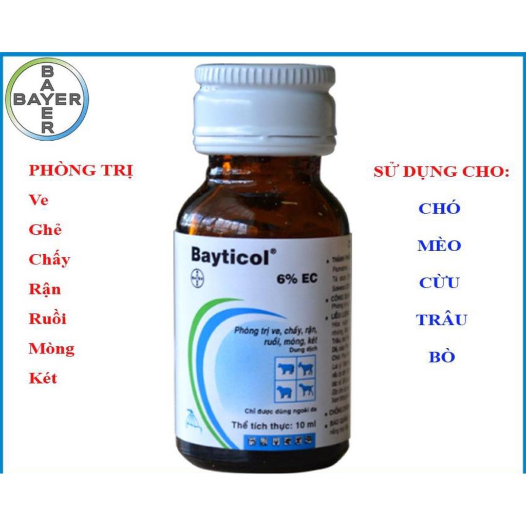 BAYTICOL diệt ve, rận và sát khuẩn môi trường