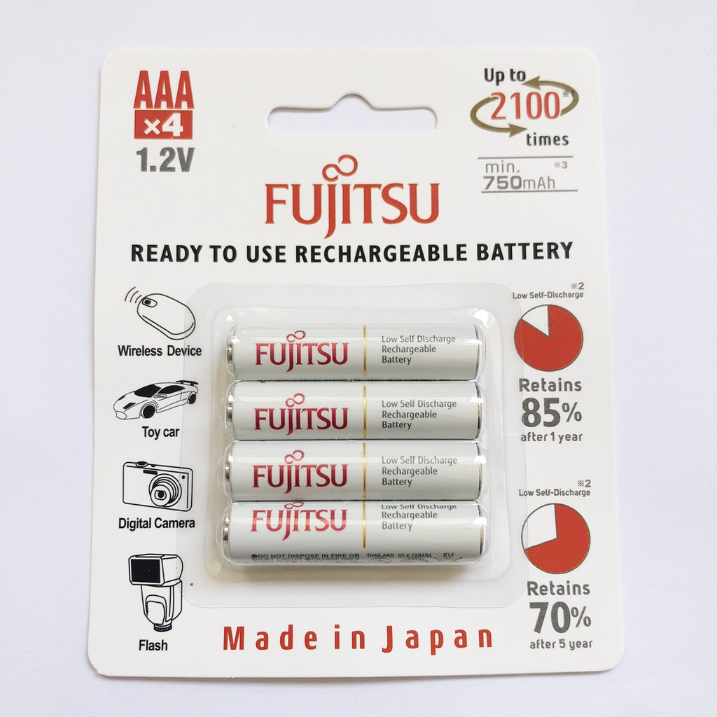 Pin sạc AAA Fujitsu 750mah / 900mah HR-4UTCEX / HR-4UTHCEX
