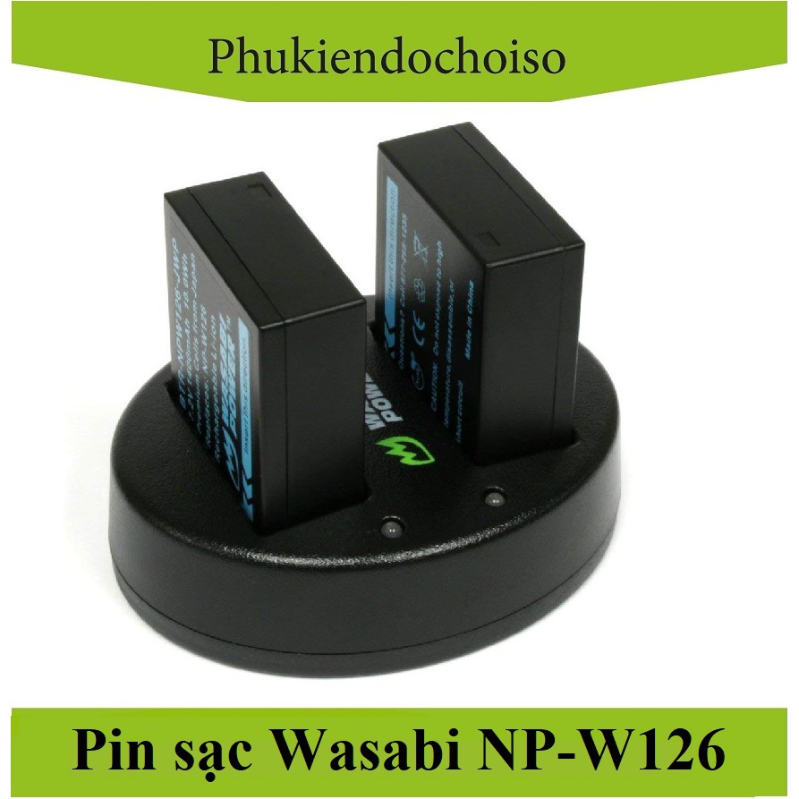 Combo Pin Sạc đôi Wasabi for Fujifilm NP-W126