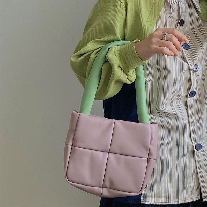 Túi Xách Da Kẻ Sọc Thời Trang Xinh Xắn Cho Nữ