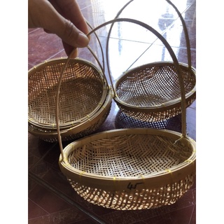 Giỏ tre quai xách (lồng rổ 20cm)