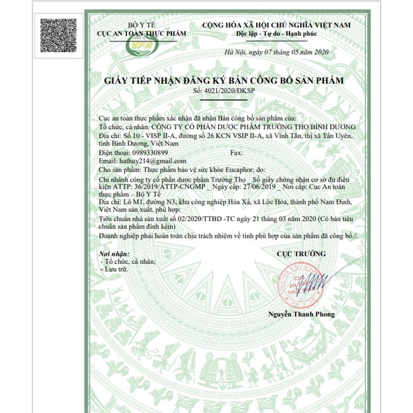 Eucaphor Viên uống giảm ho, đờm Chai 40 viên ho dầu - Có giấy Công bố sản phẩm chính hãng
