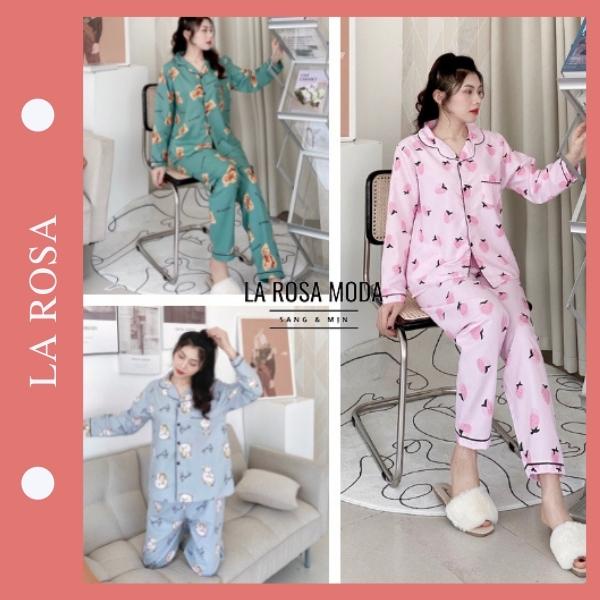 Bộ ngủ nữ Pijama mặc nhà Kate Thái tay dài quần dài