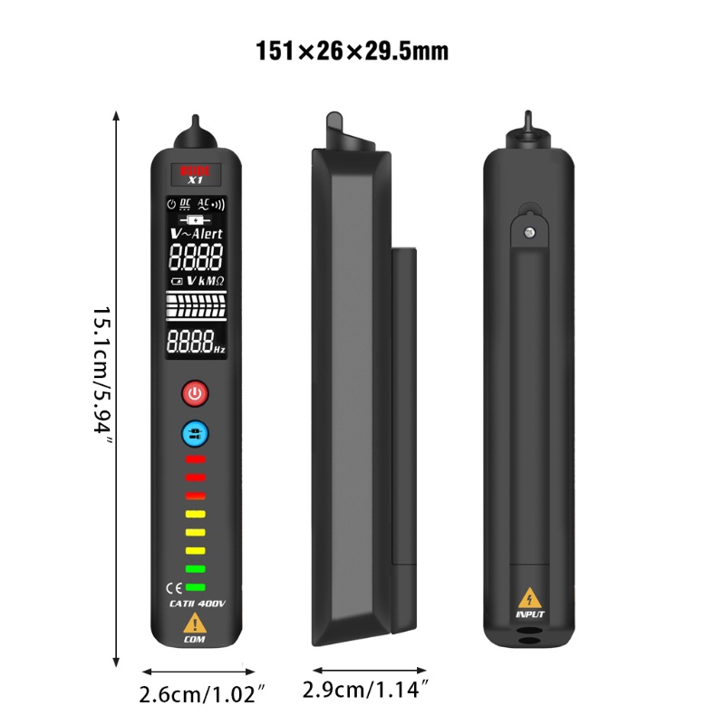 Vôn Kế Điện Tử Với 8 Đèn LED Hiển Thị Hiệu Ohm Hz