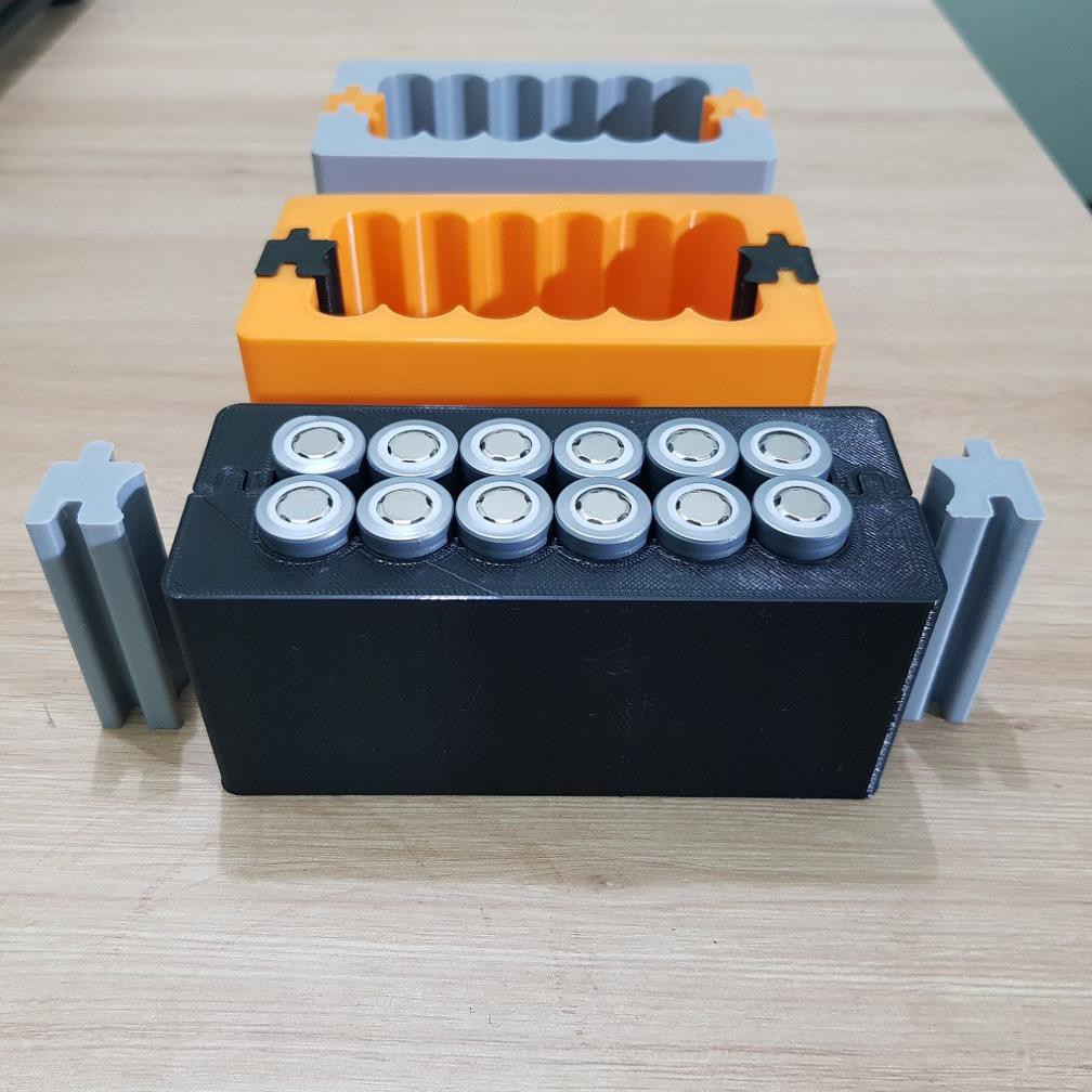 Khuôn đóng cell pin 18650, tháo lắp mở rộng 6 cell 3 hàng
