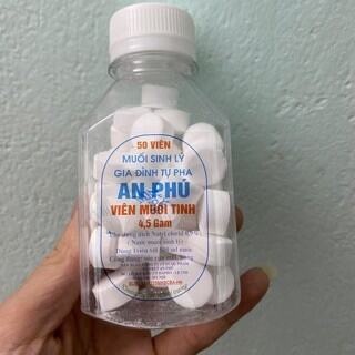 Muối Viên Tinh Khiết AN PHÚ - Hộp 50 Viên Muối Y Tế Nelly An Phú Tự Pha Dùng Súc Miệng, Rửa Mũi