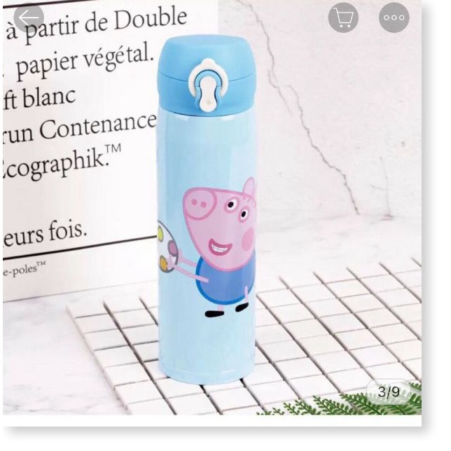 Bình giữ nhiệt nắp bật hình heo Peppa Pig 500ml